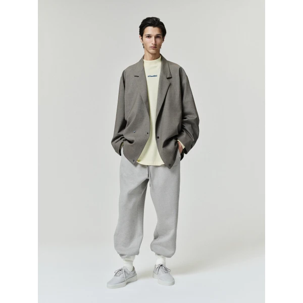 Fear of God Essentials Panelled Modern Long Sleeve Tee in Washed Sulphur | T-shirts & vests | Luxury Shoes 