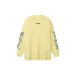 Fear of God Essentials Panelled Modern Long Sleeve Tee in Washed Sulphur | Luxury Shoes 
