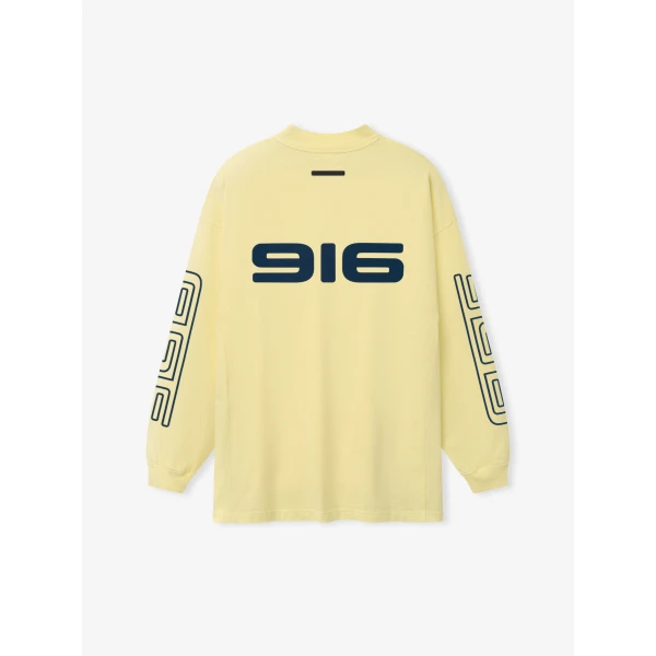 Fear of God Essentials Panelled Modern Long Sleeve Tee in Washed Sulphur | T-shirts & vests | Luxury Shoes 