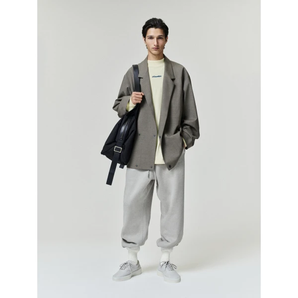 Fear of God Essentials Panelled Modern Long Sleeve Tee in Washed Sulphur | T-shirts & vests | Luxury Shoes 