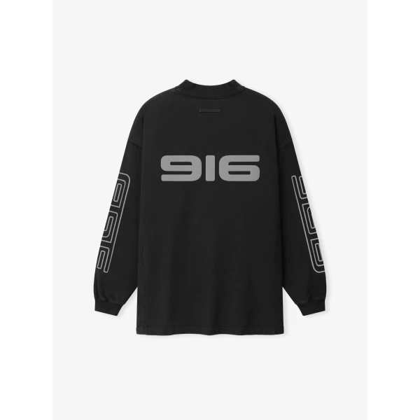 Fear of God Essentials Panelled Modern Long Sleeve Tee in Washed Vintage Black | T-shirts & vests | Luxury Shoes 