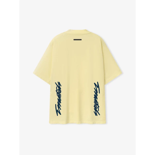 Fear of God Essentials Panelled Modern Tee in Washed Sulphur | T-shirts & vests | Luxury Shoes 