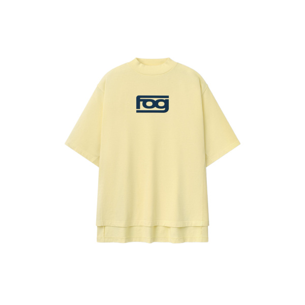 Fear of God Essentials Panelled Modern Tee in Washed Sulphur | Luxury Shoes 