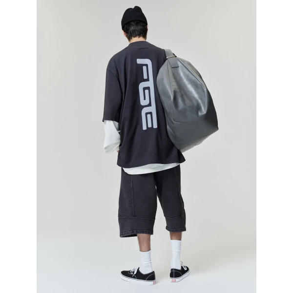 Fear of God Essentials Panelled Modern Tee in Washed Vintage Black | T-shirts & vests | Luxury Shoes 