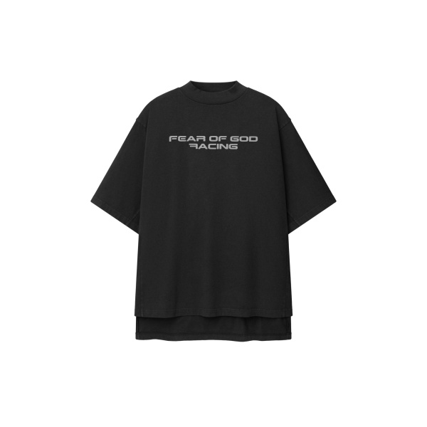 Fear of God Essentials Panelled Modern Tee in Washed Vintage Black | Luxury Shoes 