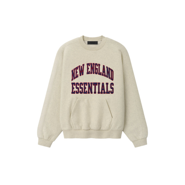 Fear of God Essentials Patriots 90s Relaxed Crewneck in Marble Heather | Luxury Shoes 