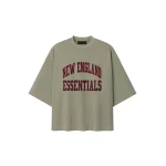 Fear of God Essentials Patriots Merch Tee in Seal Heather | Luxury Shoes 