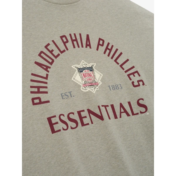 Fear of God Essentials Phillies National League Merch Tee in Seal Heather | T-shirts & vests | Luxury Shoes 