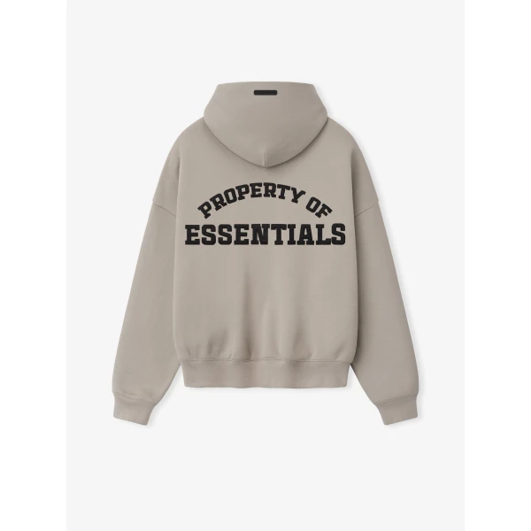 Fear of God Essentials Property Lounge Half Zip Hoodie in Seal | Sweatshirts | Luxury Shoes 