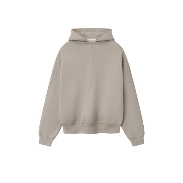 Fear of God Essentials Property Lounge Half Zip Hoodie in Seal | Luxury Shoes 