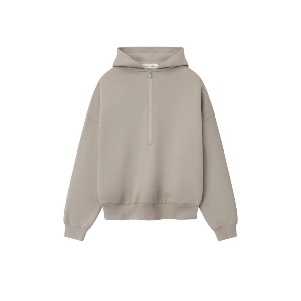 Fear of God Essentials Property Lounge Half Zip Hoodie in Seal | Luxury Shoes 