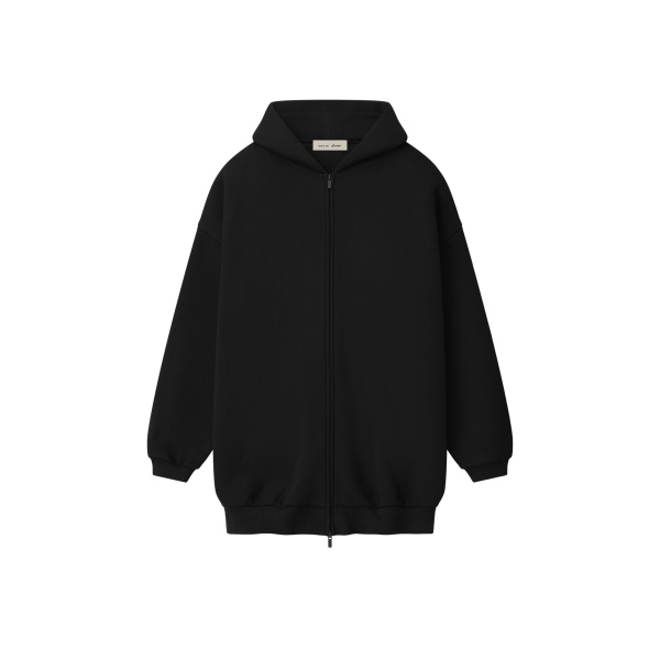 Fear of God Essentials Property Lounge Long Zip Hoodie in Black | Luxury Shoes 