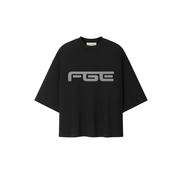 Fear of God Essentials Racing Merch Tee in Washed Vintage Black | Luxury Shoes 
