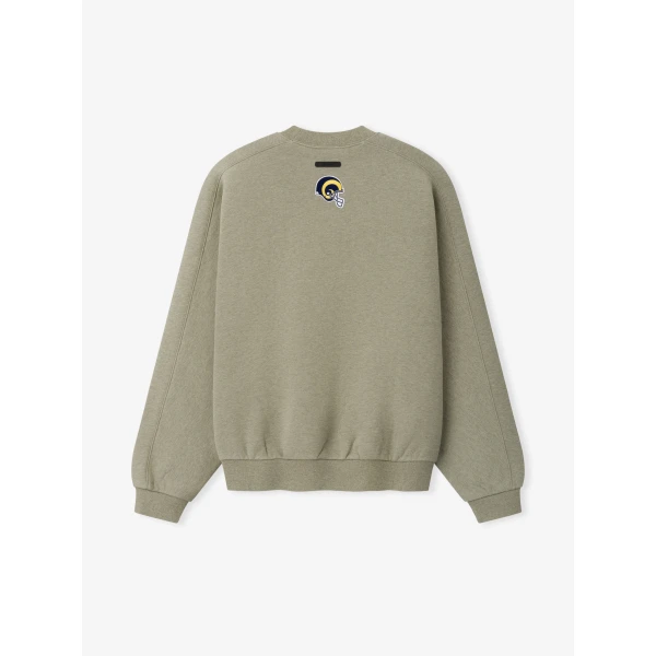 Fear of God Essentials Rams 90s Relaxed Crewneck in Seal Heather | Sweatshirts | Luxury Shoes 
