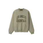 Fear of God Essentials Rams 90s Relaxed Crewneck in Seal Heather | Luxury Shoes 