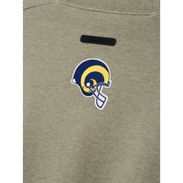 Fear of God Essentials Rams 90s Relaxed Crewneck in Seal Heather | Sweatshirts | Luxury Shoes 