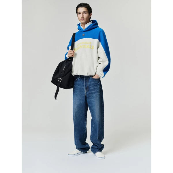 Fear of God Essentials Rams 90s Relaxed Hoodie in Vanilla Heather | Sweatshirts | Luxury Shoes 