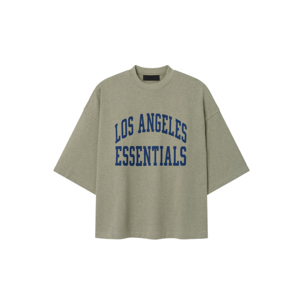 Fear of God Essentials Rams Merch Tee in Seal Heather | Luxury Shoes 