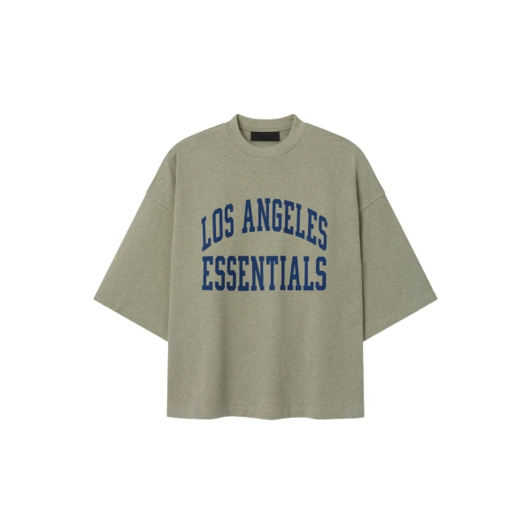 Fear of God Essentials Rams Merch Tee in Seal Heather | Luxury Shoes 