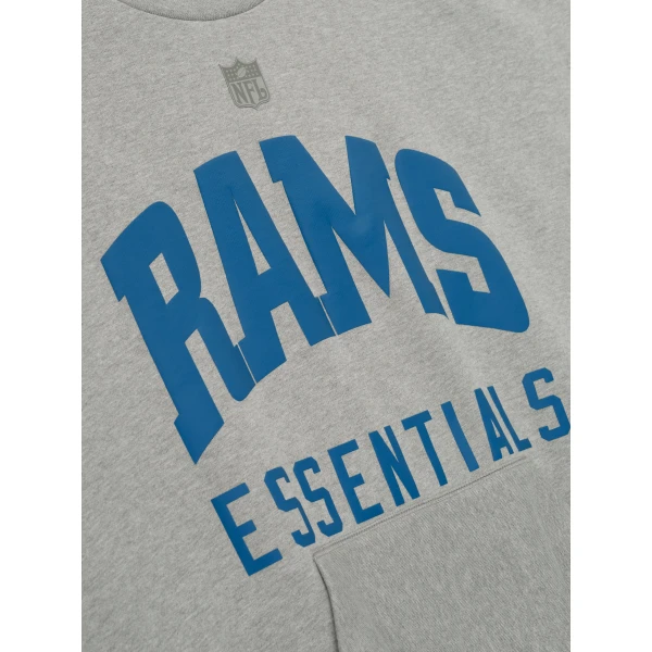Fear of God Essentials Rams Sport Crewneck in Concrete Heather | Sweatshirts | Luxury Shoes 