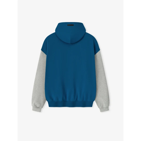 Fear of God Essentials Rams Sport Hoodie in Blue Sapphire and Concrete Heather | Sweatshirts | Luxury Shoes 