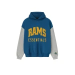 Fear of God Essentials Rams Sport Hoodie in Blue Sapphire and Concrete Heather | Luxury Shoes 