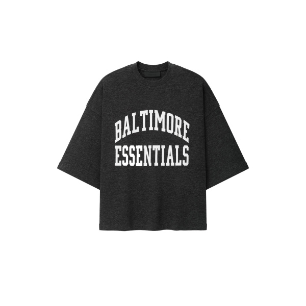 Fear of God Essentials Ravens Merch Tee in Iron Grey Heather | Luxury Shoes 