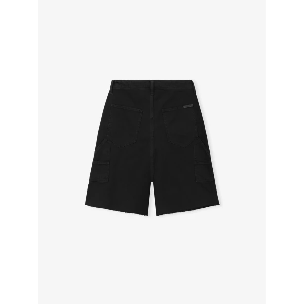 Fear of God Essentials Raw Cut 5-Pocket Short in Overdyed Black | Shorts | Luxury Shoes 