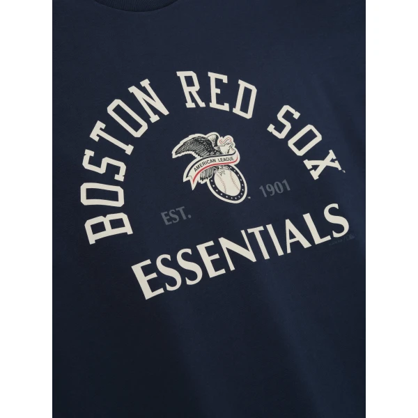 Fear of God Essentials Red Sox American League Merch Tee in Dark Sapphire | T-shirts & vests | Luxury Shoes 