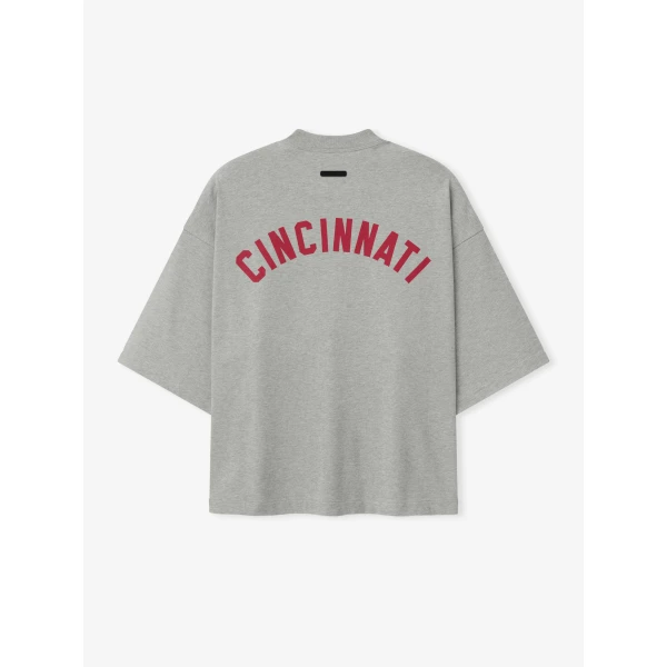 Fear of God Essentials Reds Merch Tee in Concrete Heather | T-shirts & vests | Luxury Shoes 