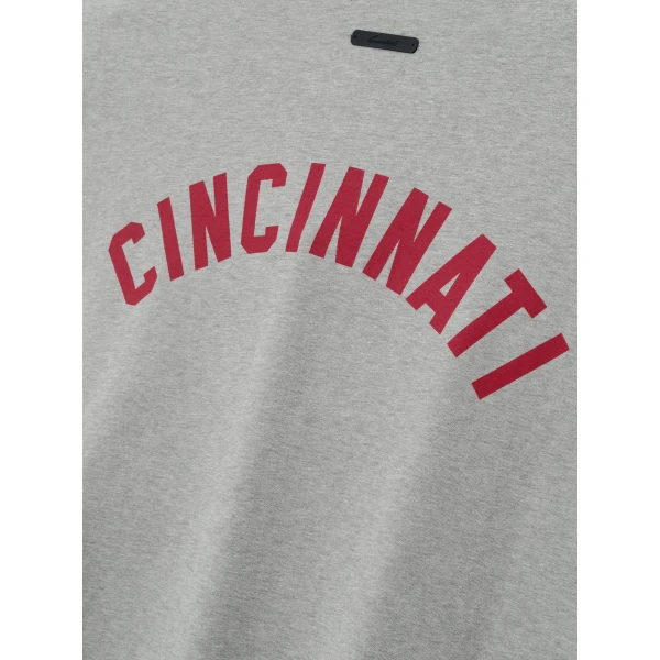 Fear of God Essentials Reds Merch Tee in Concrete Heather | T-shirts & vests | Luxury Shoes 