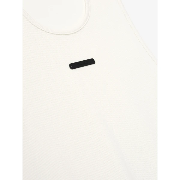 Fear of God Essentials Rib Tank in Ivory | T-shirts & vests | Luxury Shoes 