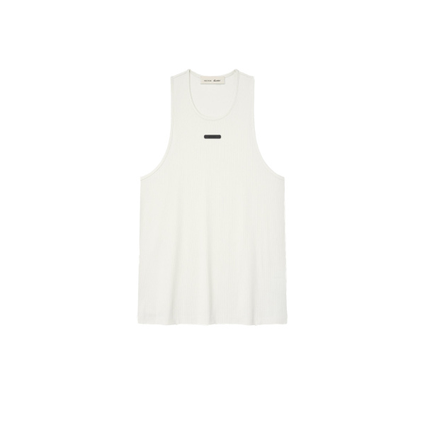 Fear of God Essentials Rib Tank in Ivory | Luxury Shoes 