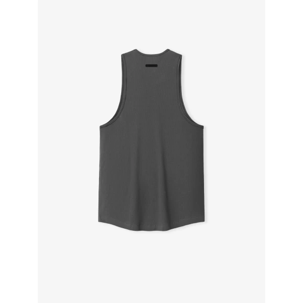 Fear of God Essentials Ribbed Essential Tank in Iron Grey | T-shirts & vests | Luxury Shoes 