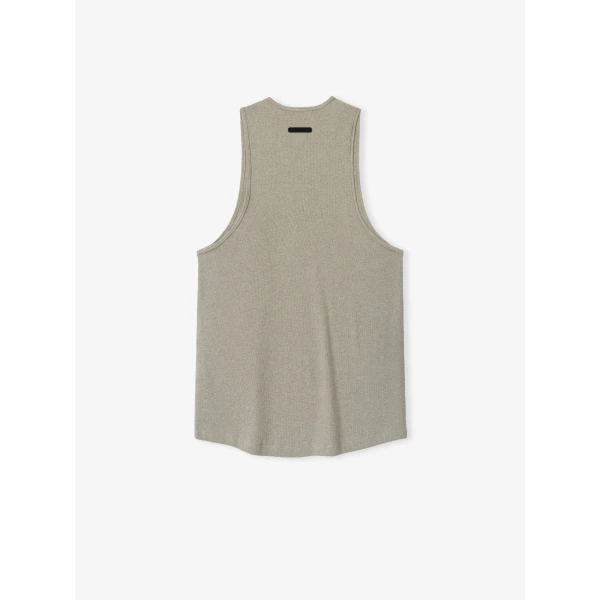 Fear of God Essentials Ribbed Essential Tank in Seal Heather | T-shirts & vests | Luxury Shoes 