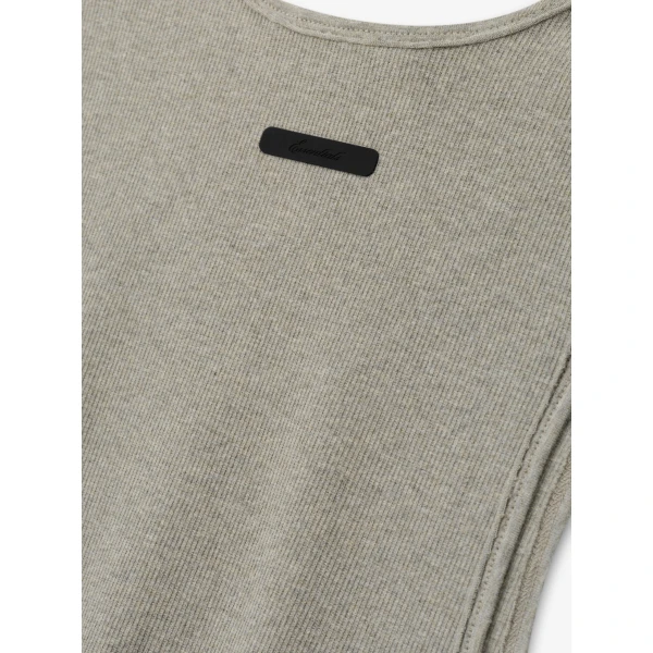 Fear of God Essentials Ribbed Essential Tank in Seal Heather | T-shirts & vests | Luxury Shoes 