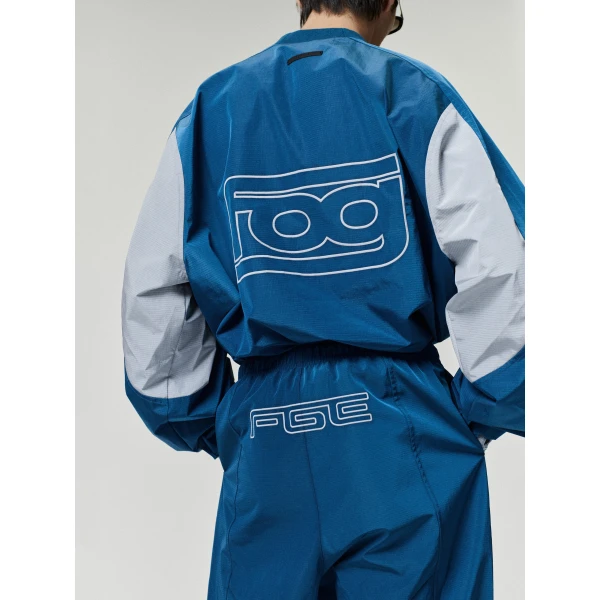 Fear of God Essentials Ripstop Modern Mockneck Pullover in Night Sea | Sweatshirts | Luxury Shoes 