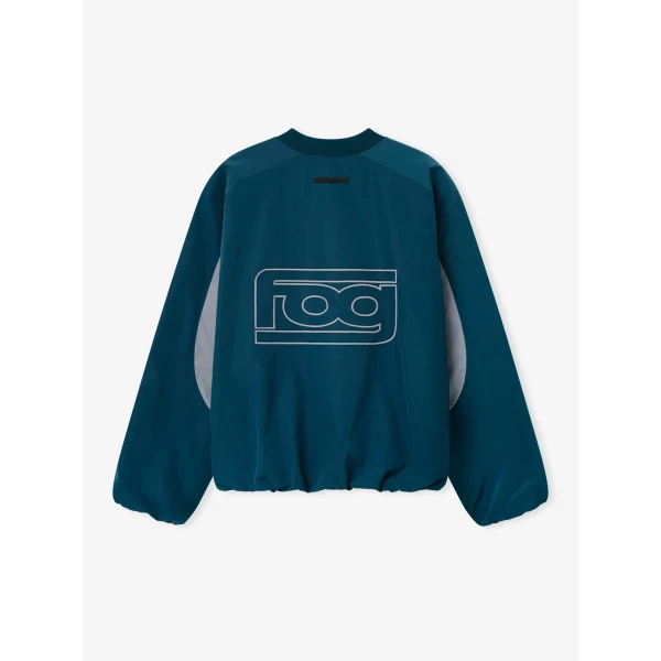 Fear of God Essentials Ripstop Modern Mockneck Pullover in Night Sea | Sweatshirts | Luxury Shoes 
