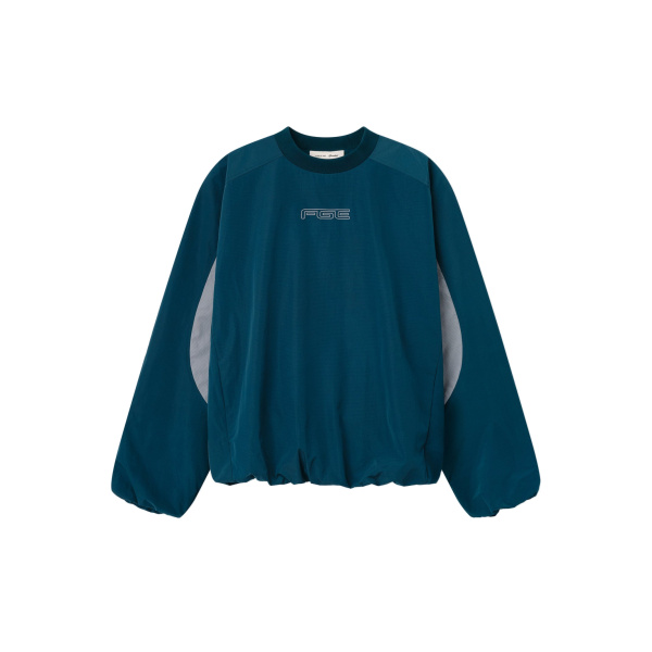 Fear of God Essentials Ripstop Modern Mockneck Pullover in Night Sea | Luxury Shoes 