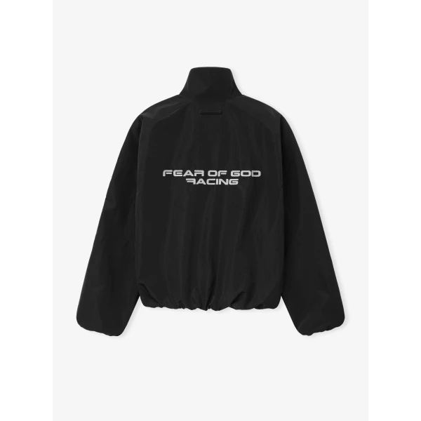 Fear of God Essentials Ripstop Modern Moto Track Jacket in Black | Men Jackets | Luxury Shoes 