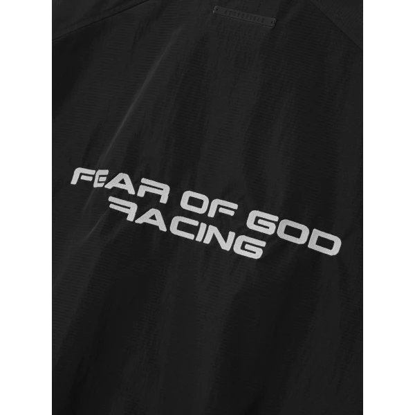 Fear of God Essentials Ripstop Modern Moto Track Jacket in Black | Men Jackets | Luxury Shoes 