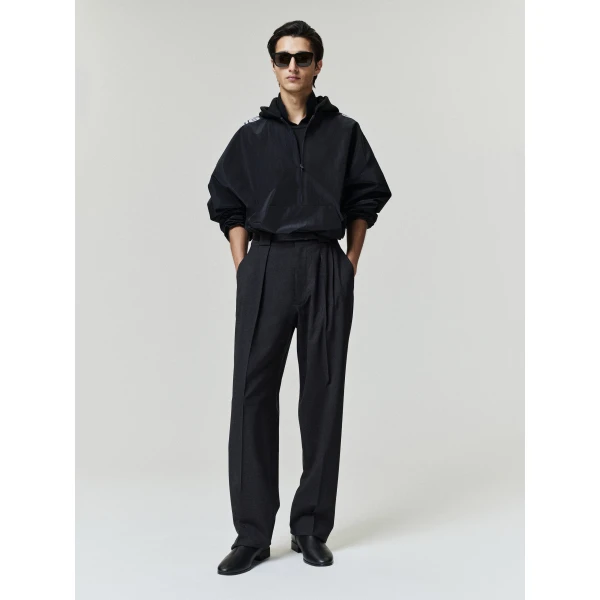 Fear of God Essentials Ripstop Moto Half Zip Jacket in Black | Men Jackets | Luxury Shoes 