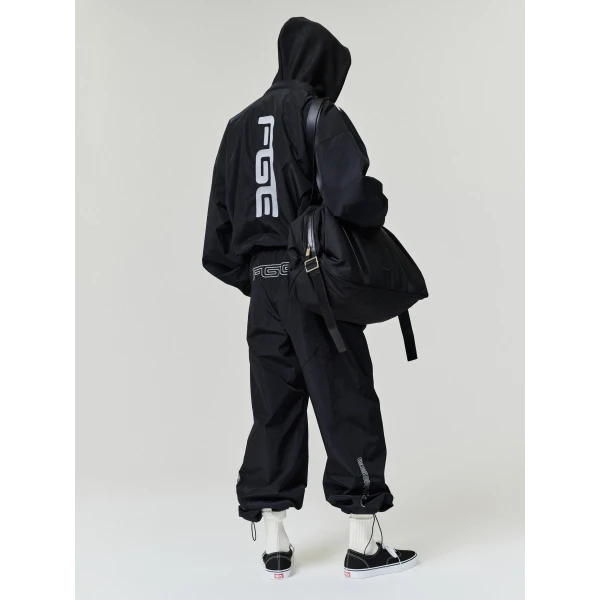 Fear of God Essentials Ripstop Moto Half Zip Jacket in Black | Men Jackets | Luxury Shoes 