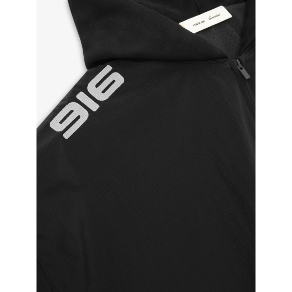Fear of God Essentials Ripstop Moto Half Zip Jacket in Black | Men Jackets | Luxury Shoes 