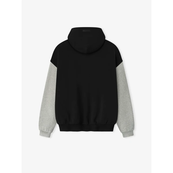 Fear of God Essentials Saints Sport Hoodie in Black and Concrete Heather | Sweatshirts | Luxury Shoes 