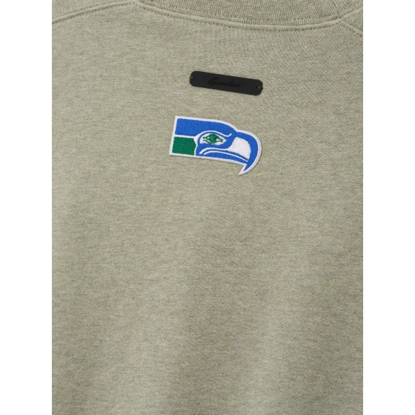Fear of God Essentials Seahawks 90s Relaxed Crewneck in Seal Heather | Sweatshirts | Luxury Shoes 