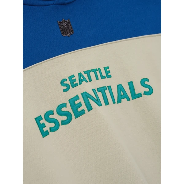 Fear of God Essentials Seahawks 90s Relaxed Hoodie in Sandstone | Sweatshirts | Luxury Shoes 