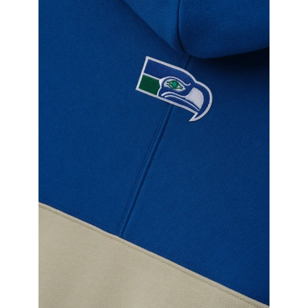 Fear of God Essentials Seahawks 90s Relaxed Hoodie in Sandstone | Sweatshirts | Luxury Shoes 
