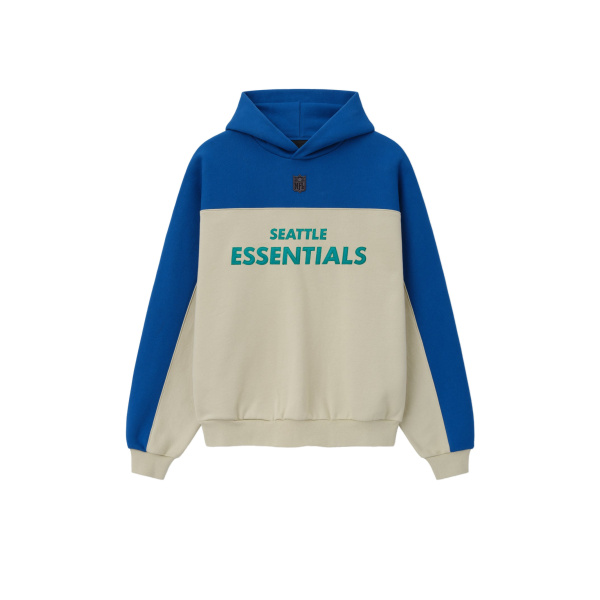 Fear of God Essentials Seahawks 90s Relaxed Hoodie in Sandstone | Luxury Shoes 