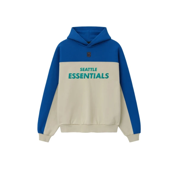 Fear of God Essentials Seahawks 90s Relaxed Hoodie in Sandstone | Luxury Shoes 